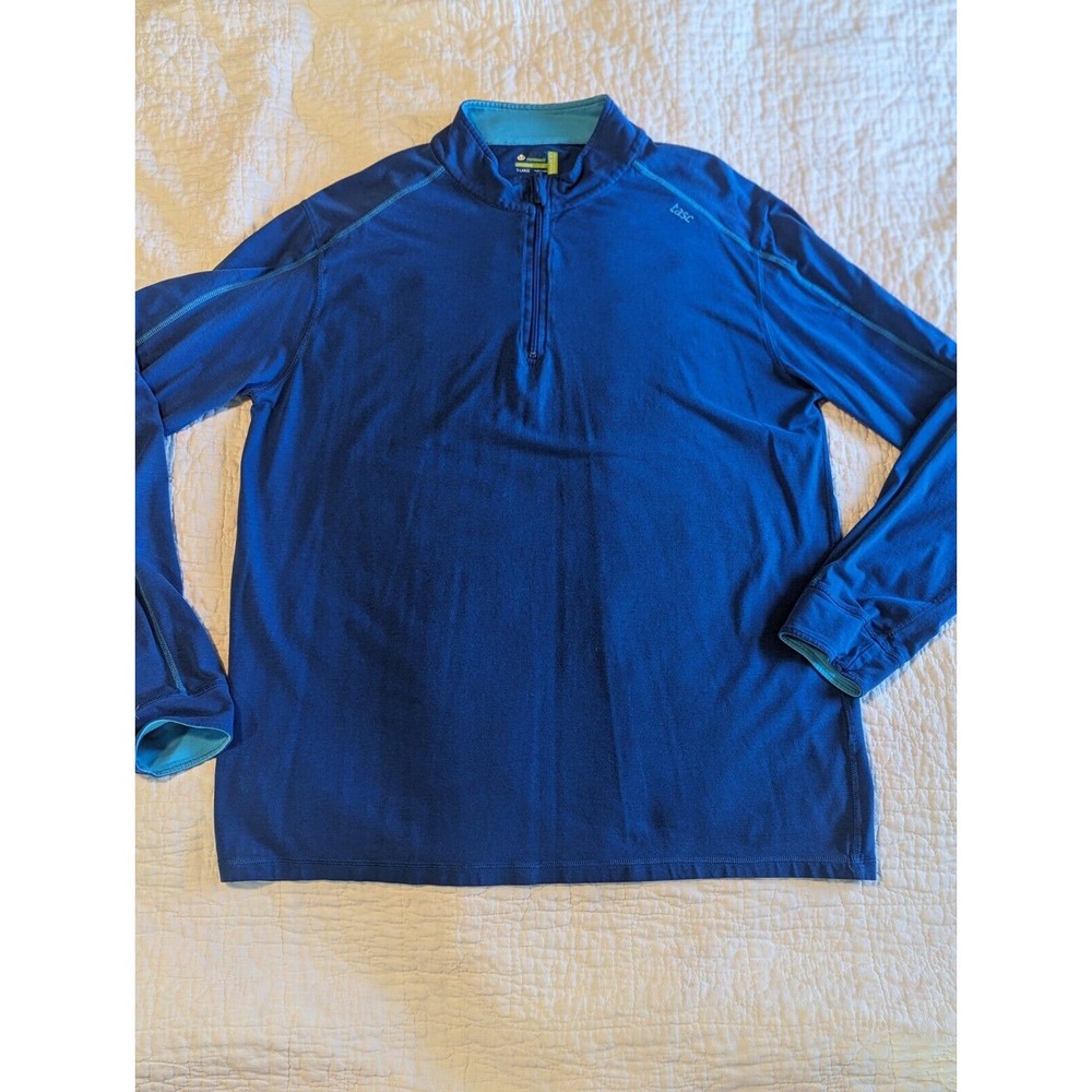 Tasc Bamboo Performance Quarter Zip Pullover Men’s X-Large Blue New Orleans